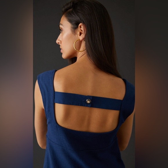 Maeve Mini Shift Dress in Blue - Picture 4 of 10